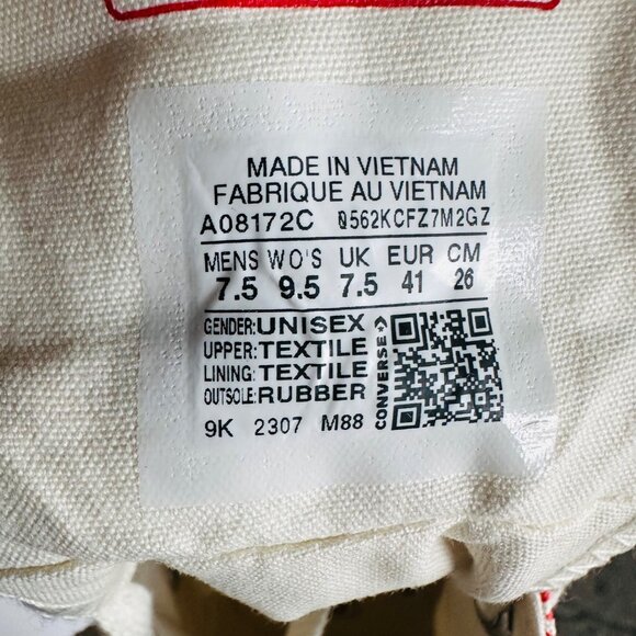 ⭐Converse Chuck 70 Plus Hi 7.5 Men's Shoes Beige Floral Paisley Sneakers A08172C - Picture 9 of 9